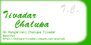 tivadar chalupa business card